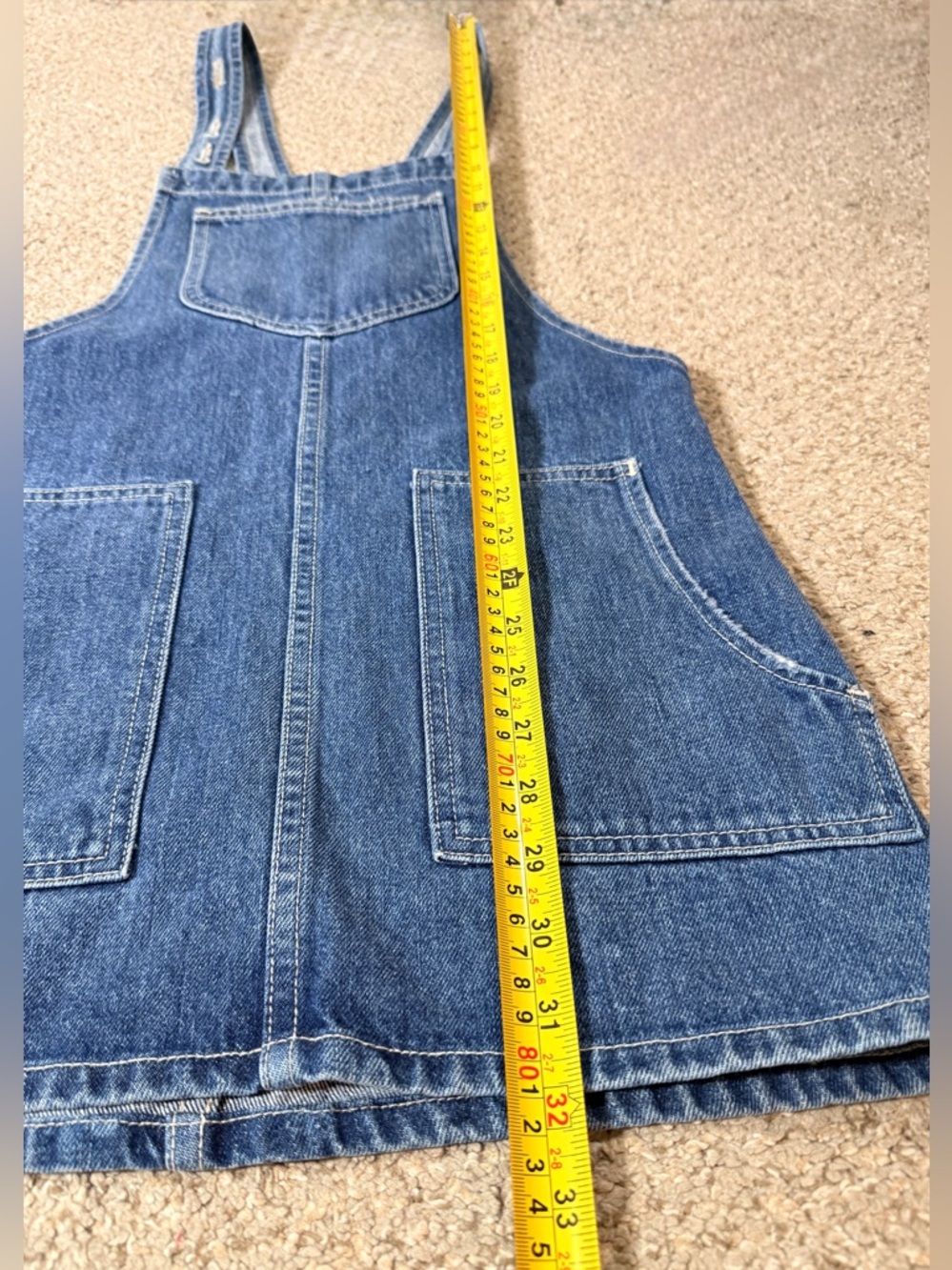 Tularosa Blue Denim Jumper "Sophia" Overall Dress Size Small - Picture 11 of 12